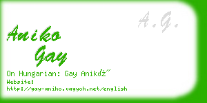 aniko gay business card